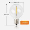 Newhouse Lighting - Indoor LED Clear G40 Globe Light Bulbs for Outdoor String Lights 25pk G40LED25